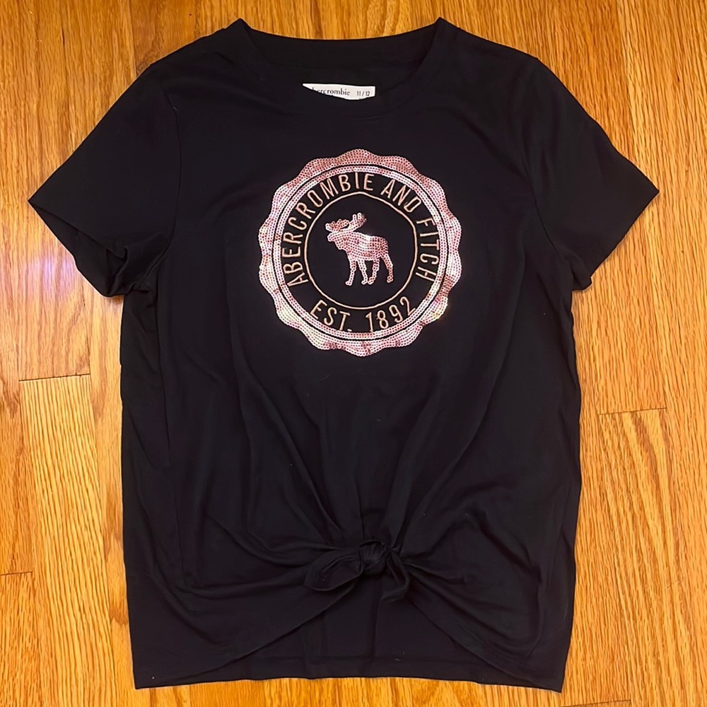 Abercrombie Kids Short Sleeve Sequined Tee, Size 11/12